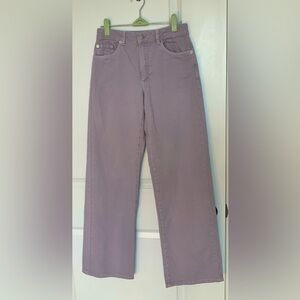 Lilac Purple Wide  Leg Pants from Garage